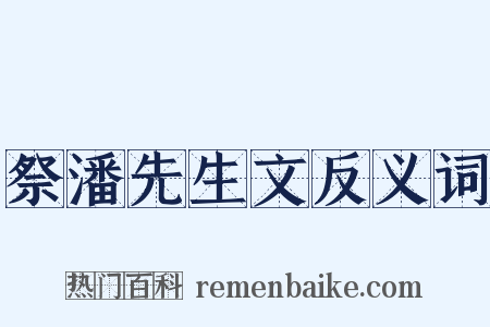 祭潘先生文反义词是什么意思的图片